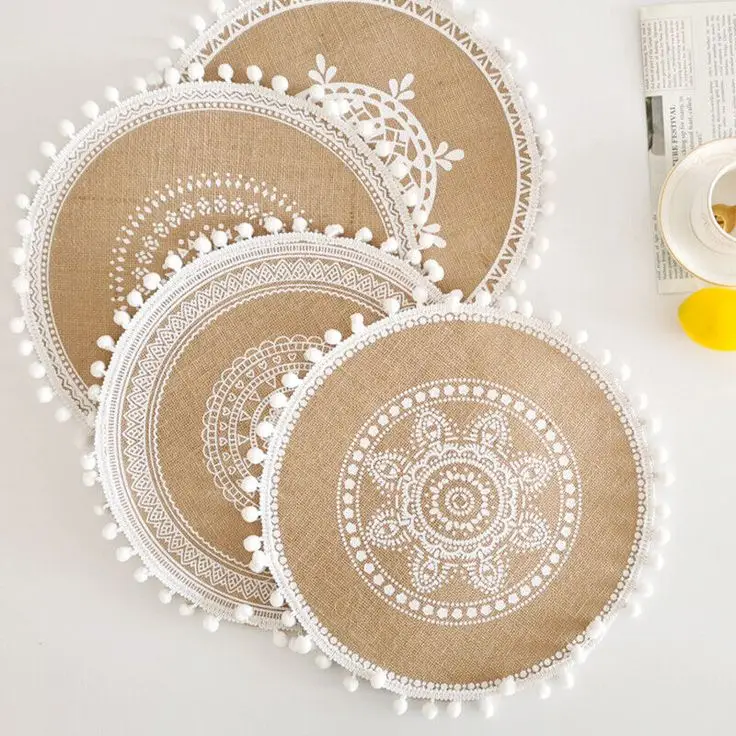 a075ed78-e61b-4f00-99ff-27d38f54dcb8 Jute Coasters Set